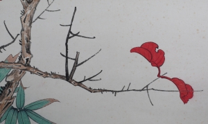 红叶翠竹小鸟(5)